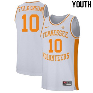 Youth UT #10 John Fulkerson White College Jerseys 643160-374