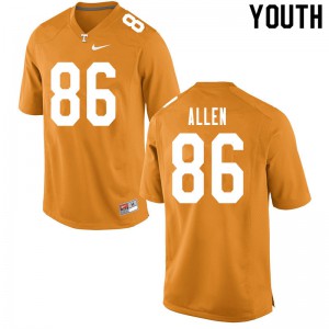 Youth Tennessee Volunteers #86 Jordan Allen Orange NCAA Jerseys 418068-920