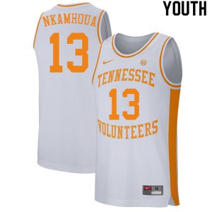 Youth Tennessee Vols #13 Olivier Nkamhoua White NCAA Jersey 605586-418