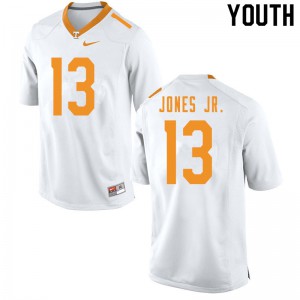 Youth Vols #13 Velus Jones Jr. White College Jerseys 284505-669