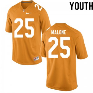 Youth Tennessee Volunteers #25 Antonio Malone Orange Stitch Jerseys 747846-352