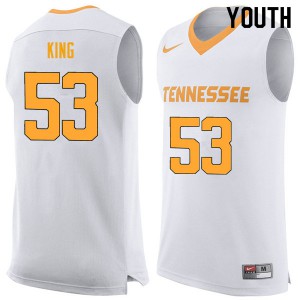 Youth Tennessee #53 Bernard King White Embroidery Jerseys 656604-861