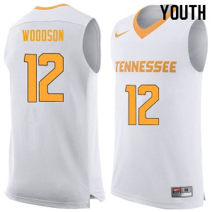 Youth Tennessee Volunteers #12 Brad Woodson White Official Jerseys 777745-812