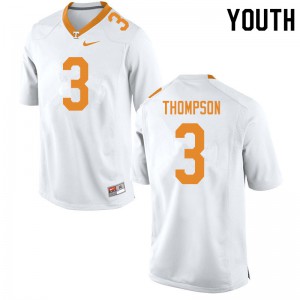 Youth Vols #3 Bryce Thompson White University Jerseys 153665-738
