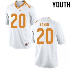 Youth Tennessee Volunteers #20 Bryson Eason White Stitch Jerseys 859076-106