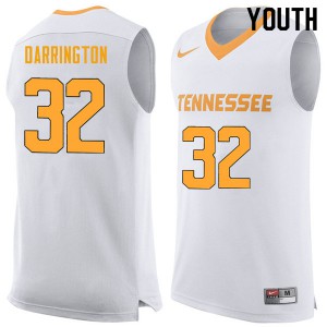 Youth Tennessee Vols #32 Chris Darrington White Stitched Jerseys 649456-799