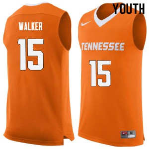 Youth Vols #15 Derrick Walker Orange Stitched Jerseys 483620-727