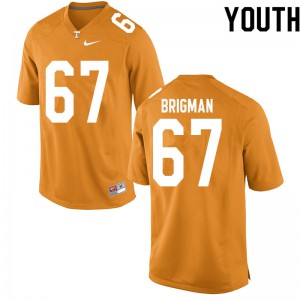 Youth UT #67 Jacob Brigman Orange Alumni Jerseys 358849-716