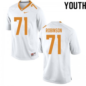 Youth Tennessee Volunteers #71 James Robinson White University Jerseys 215205-685