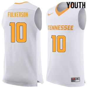 Youth Vols #10 John Fulkerson White NCAA Jersey 797527-686