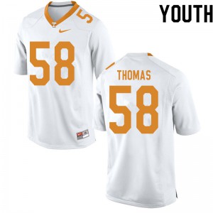 Youth Tennessee Vols #58 Omari Thomas White Football Jerseys 324540-112