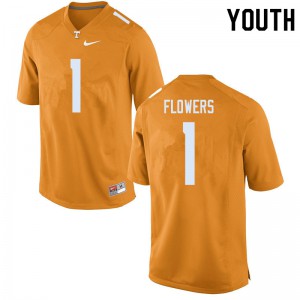 Youth Vols #1 Trevon Flowers Orange Stitched Jersey 818230-312