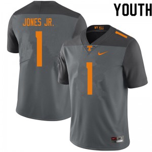 Youth Vols #1 Velus Jones Jr. Gray Official Jerseys 401374-207