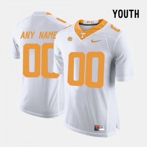 Youth Vols #00 Custom White Football Jerseys 356971-436